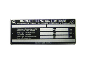 Mercedes engine compartment plate