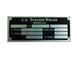 VIN Plate Scaldia 21
