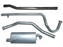 Set of exhaust pipes with the muffler