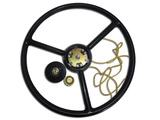 Steering wheel with button signal assembly